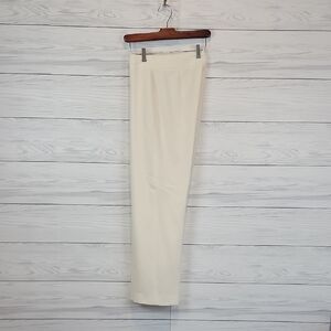 Josephine Essentials Dress Pants Cream Wide Straight-Leg Womens Size 8